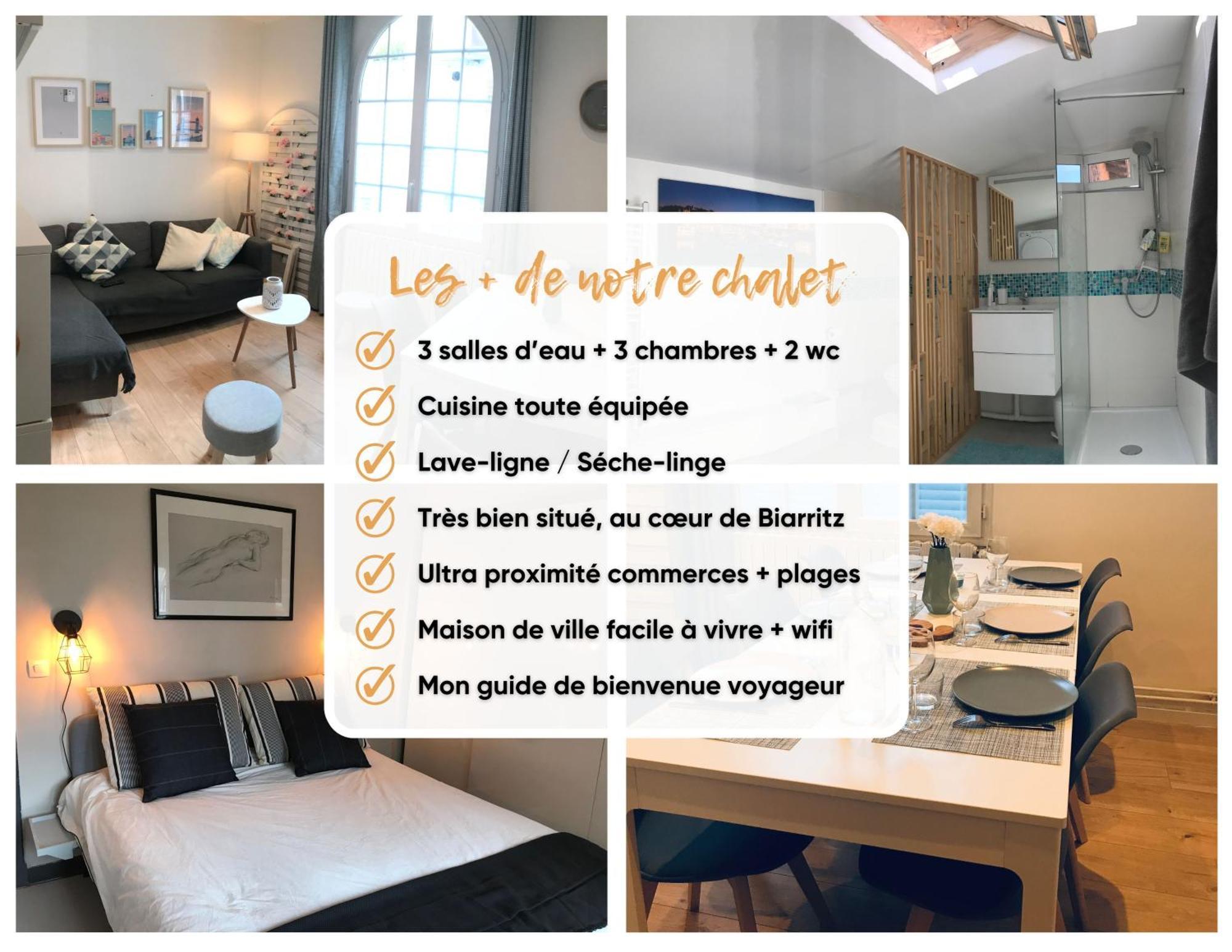 Chalet Basque 6 Couchages Centre Ville เบียริตซ์ ภายนอก รูปภาพ